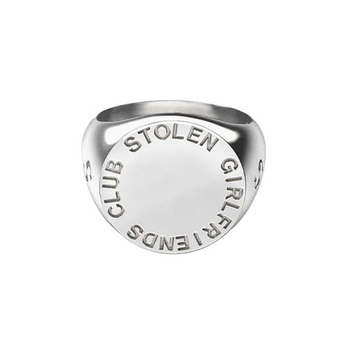 Stolen Girlfriends Club Text Logo Sovereign Ring
